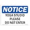 Signmission Safety Sign, OSHA Notice, 10" Height, 14" Width, Yoga Studio Please Do Not Enter Sign, Landscape OS-NS-D-1014-L-19089 - alternate 1